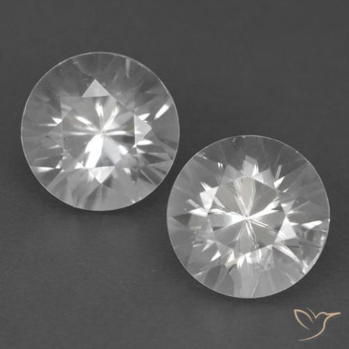 Gemme di Zircone Bianco naturale da 3.96 ct, Rotondo, VVS