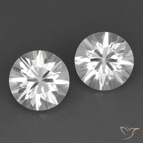 3.38ctw Naturale Bianco Zircone, Rotondo, VVS
