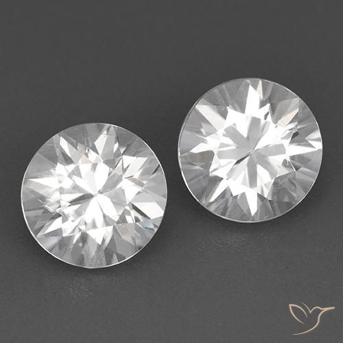 Gemme di Zircone Bianco naturale da 3.55 ct, Rotondo, VVS
