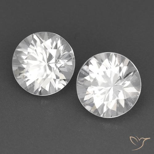 Gemme di Zircone Bianco naturale da 3.55 ct, Rotondo, VVS