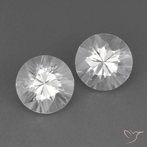 3.58ctw Naturale Bianco Zircone, Rotondo, VVS