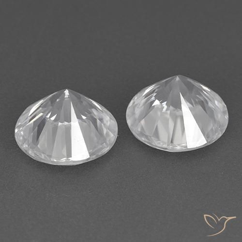 Gemme di Zircone Bianco naturale da 3.63 ct, Rotondo, VVS