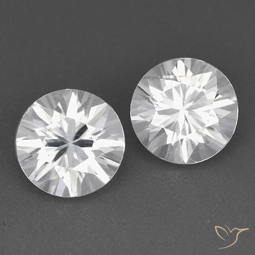 3.46ctw Naturale Bianco Zircone, Rotondo, VVS