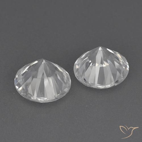 Gemme di Zircone Bianco naturale da 3.70 ct, Rotondo, VVS