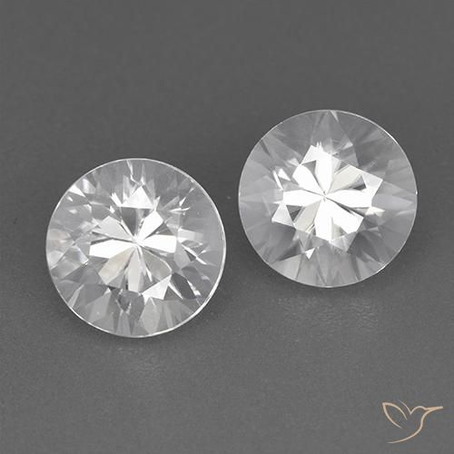 3.80ctw Naturale Bianco Zircone, Rotondo, VVS
