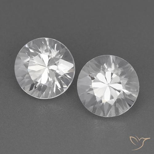Gemme di Zircone Bianco naturale da 3.80 ct, Rotondo, VVS