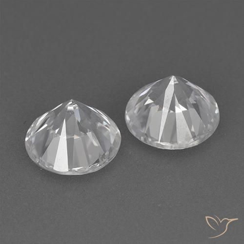 Gemme di Zircone Bianco naturale da 3.80 ct, Rotondo, VVS