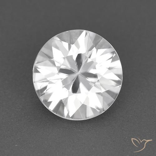 1.68ct Naturale Bianco Zircone, Rotondo, VVS