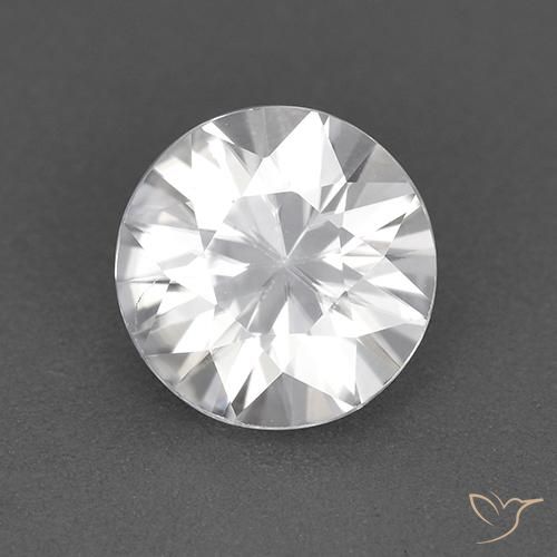 Zircone Bianco naturale da 1.68 ct, Rotondo, VVS