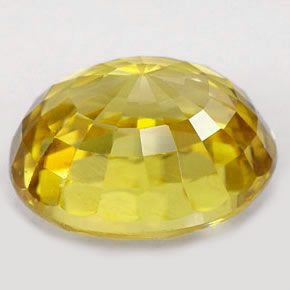 Zircone naturale giallo da 1,96 ct, taglio ovale, VVS