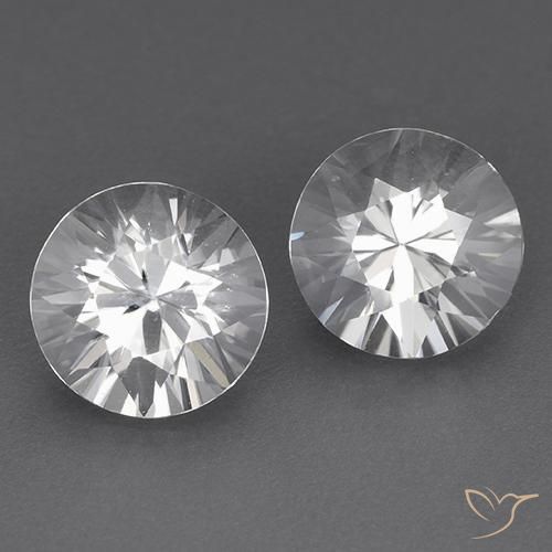 3.65ctw Naturale Bianco Zircone, Rotondo, VVS