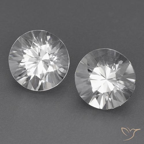 Gemme di Zircone Bianco naturale da 3.65 ct, Rotondo, VVS