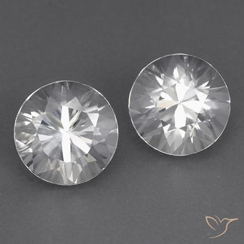 3.84ctw Naturale Bianco Zircone, Rotondo, VVS