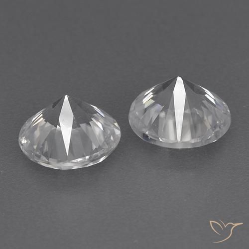 Gemme di Zircone Bianco naturale da 3.45 ct, Rotondo, VVS