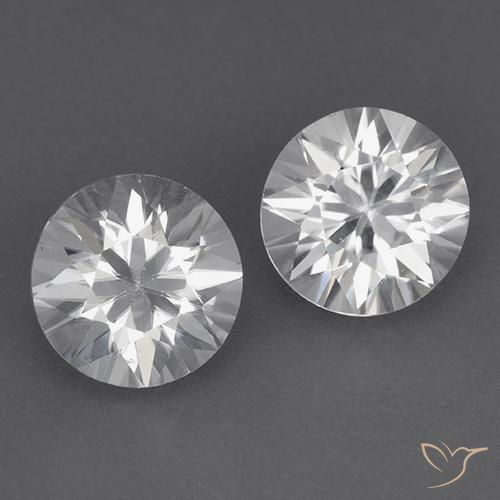 3.63ctw Naturale Bianco Zircone, Rotondo, VVS