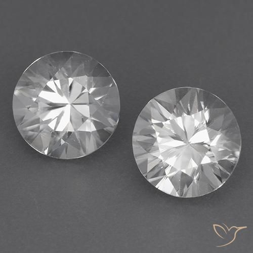 3.88ctw Naturale Bianco Zircone, Rotondo, VVS