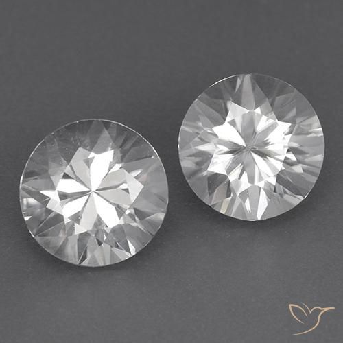 Gemme di Zircone Bianco naturale da 3.88 ct, Rotondo, VVS