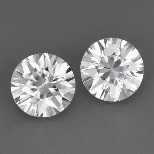 Gemme di Zircone Bianco naturale da 3.52 ct, Taglio rotondo, VVS