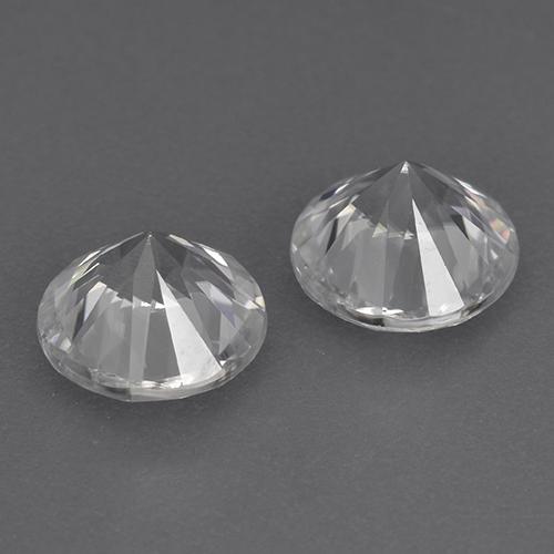 Gemme di Zircone Bianco naturale da 3.52 ct, Taglio rotondo, VVS