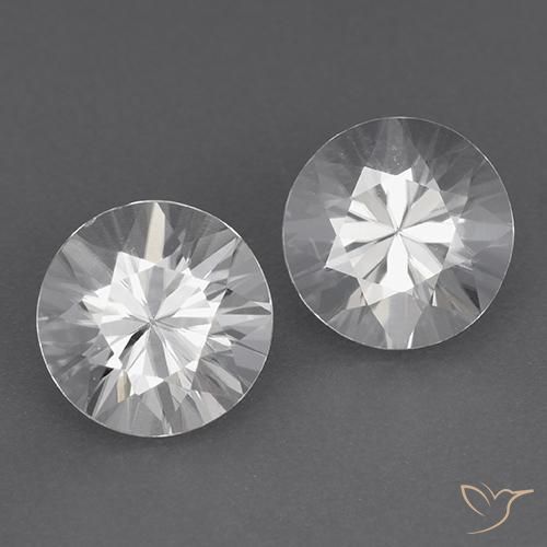 Gemme di Zircone Bianco naturale da 3.76 ct, Rotondo, VVS