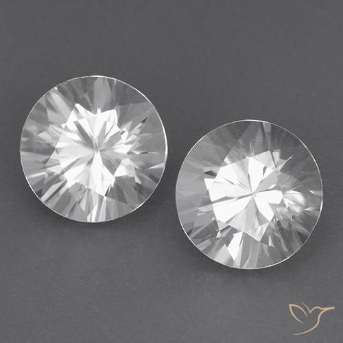Gemme di Zircone Bianco naturale da 3.76 ct, Rotondo, VVS