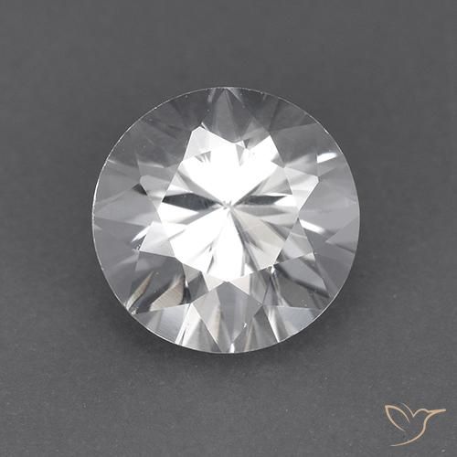 1.92ct Naturale Bianco Zircone, Rotondo, VVS