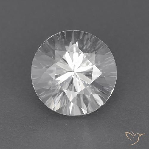 1.89ct Naturale Bianco Zircone, Rotondo, VVS-VS