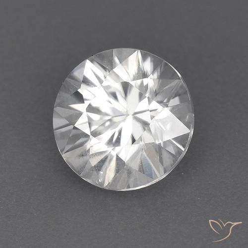 Zircone Bianco naturale da 1.90 ct, Rotondo, VVS-VS