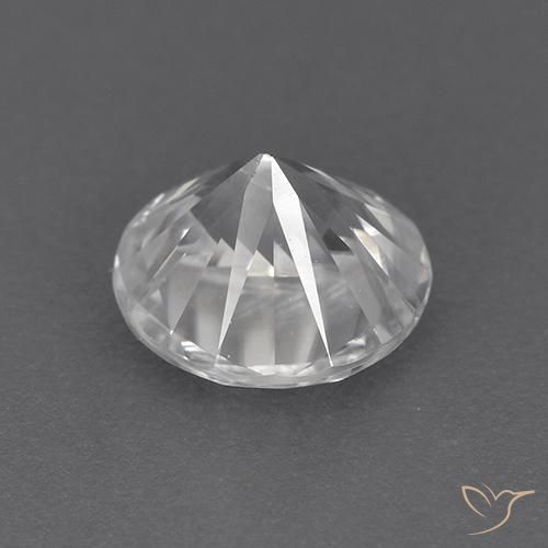 Zircone Bianco naturale da 1.90 ct, Rotondo, VVS-VS