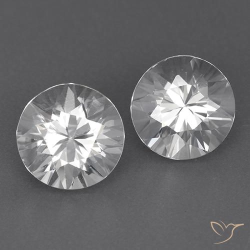 3.66ctw Naturale Bianco Zircone, Rotondo, VVS