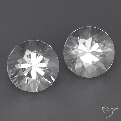 3.82ctw Naturale Bianco Zircone, Rotondo, VVS