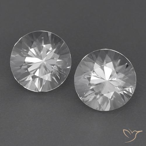 Gemme di Zircone Bianco naturale da 3.82 ct, Rotondo, VVS