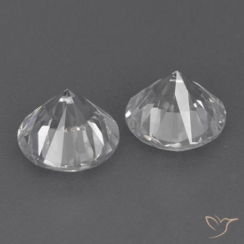 Gemme di Zircone Bianco naturale da 3.82 ct, Rotondo, VVS