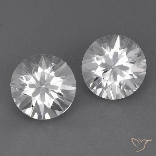 3.59ctw Naturale Bianco Zircone, Rotondo, VVS