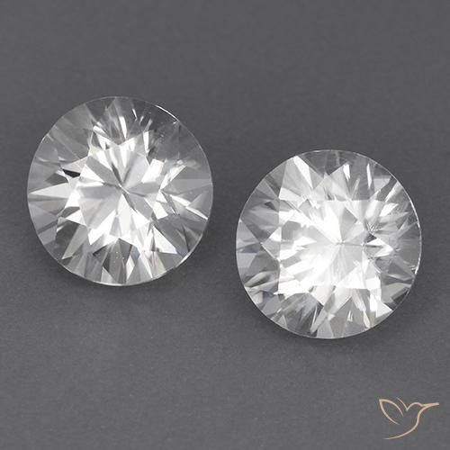 Gemme di Zircone Bianco naturale da 3.59 ct, Rotondo, VVS