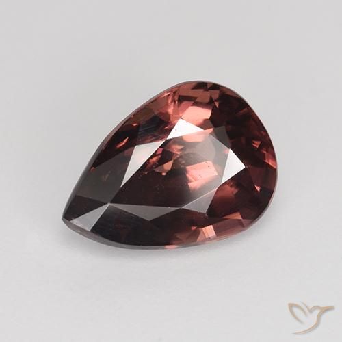 Zircone Vino rosso naturale da 2.98 ct, Forma a pera, VVS-VS