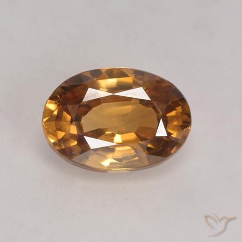 1.57ct Naturale Marrone dorato Zircone, Ovale, VVS