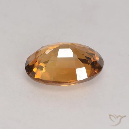 Zircone Marrone dorato naturale da 1.57 ct, Ovale, VVS