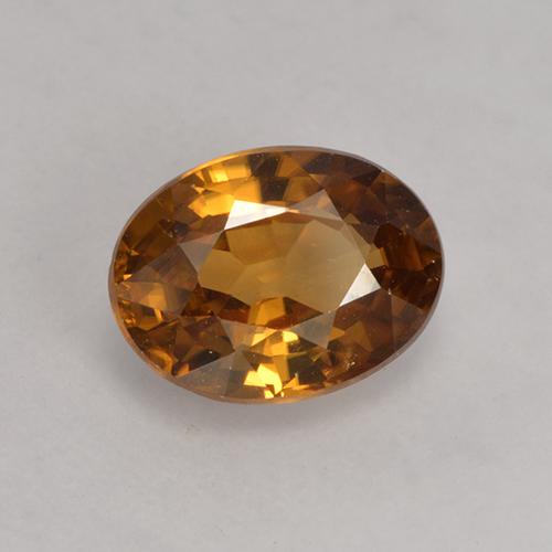 Zircone naturale arancione da 1,75 ct, taglio ovale, VS
