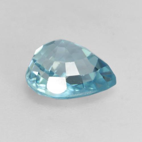 Zircone naturale blu da 2,01 ct, taglio a pera, VVS-VS