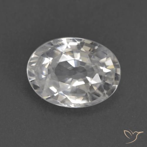 2.94ct Naturale Bianco caldo Zircone, Ovale, VVS-VS