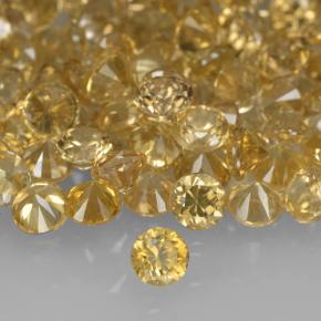Zircone naturale dorato da 0,05 ct, taglio rotondo, VVS-VS