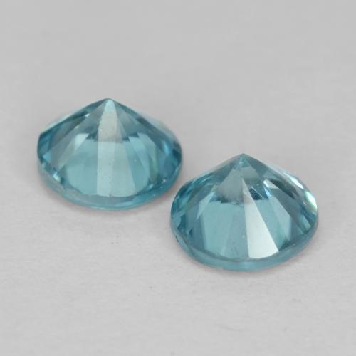 Zircone naturale blu da 1,04 ct, taglio rotondo, VS