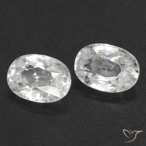 Gemme di Zircone Bianco naturale da 2.80 ct, Ovale, VVS-VS