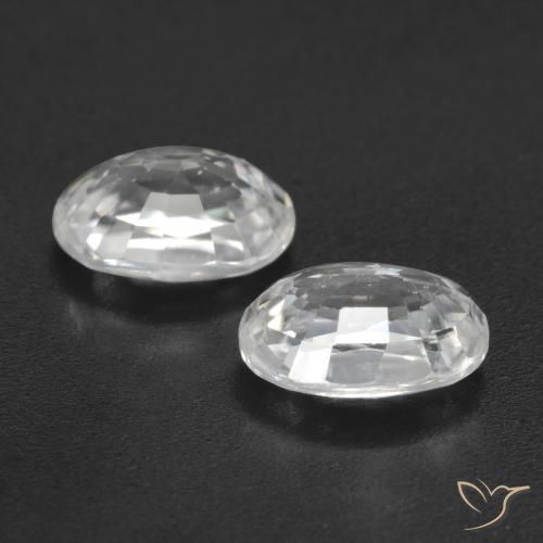 Gemme di Zircone Bianco naturale da 2.80 ct, Ovale, VVS-VS