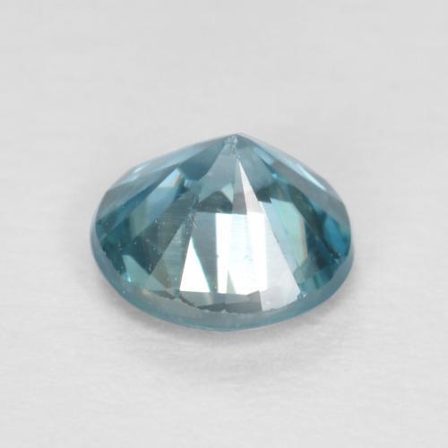 Zircone naturale blu da 0,53 ct, taglio rotondo, VS