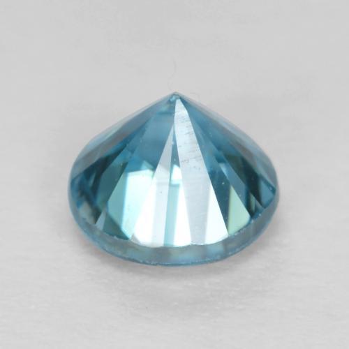 Zircone Blu svizzero naturale da 0.57 ct, Taglio rotondo, VS