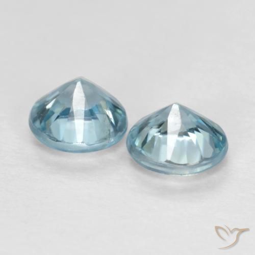 Gemme di Zircone Bambina blu naturale da 0.69 ct, Rotondo, VS