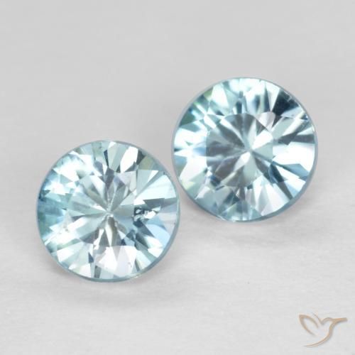 Gemme di Zircone Azzurro naturale da 1.01 ct, Rotondo, VS