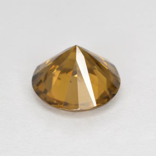 Zircone naturale dorato da 2,62 ct, taglio rotondo, VS